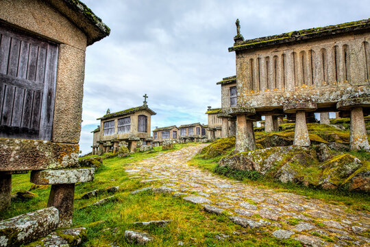 Granaries in the Village of Lindoso, Portugal