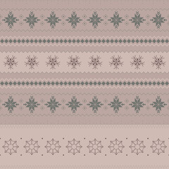 Snow Nordic Stripe Digital Papers, Seamless Patterns, Winter Crystals Design Illustration, 12 inches