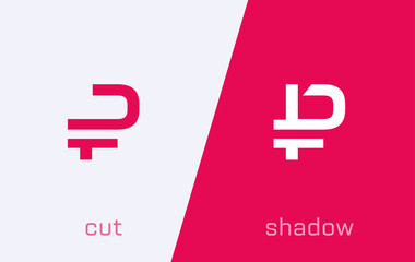 Set of Ruble sign currensy symbol minimal logo icon design template elements