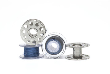 rolls sewing thread thread machines white background