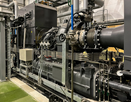 Air turbocharger for the production of CMI air. Compressor compresses air for industrial applications
