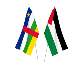 Palestine and Central African Republic flags