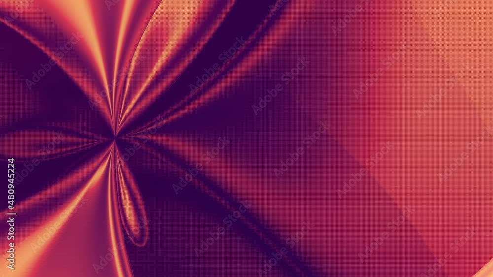 Aufkleber Wavy colorful tunnel with glossy metallic surface 3d rendering loop animation HD