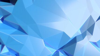 Abstract triangulars background with blue light