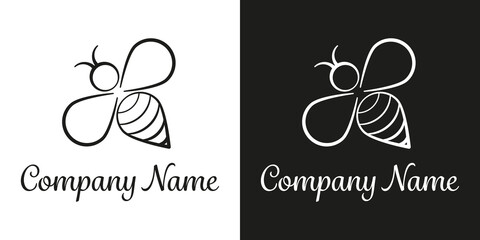 Fototapeta Logo przedstawiające pszczołę. obraz