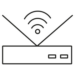 Ikona przestawiająca ruter internetowy. - obrazy, fototapety, plakaty