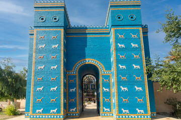 Ishtar-Gate the entrance to the ancient city of Babylon, Iraq