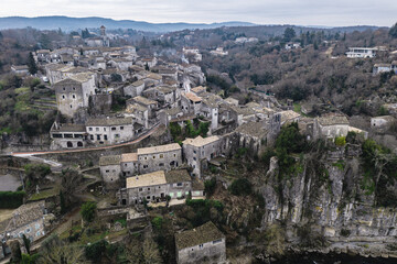 Obraz premium Travel France the most beautiful Villages, Auvergne Rhone Alpes