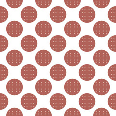 small square equivalent geometric in red circle isolated on white background texture. seamless pattern vector illustration, flat design for wrapping paper gift, textile, wallpaper and print.
