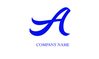 Alphabet A logo artistic or symbolic design abstract monogram text vector template