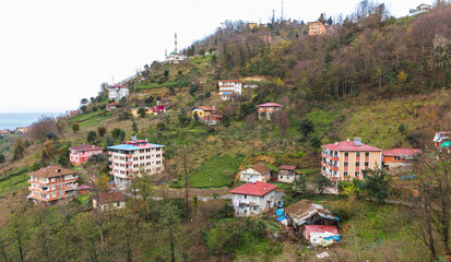 Mountain landscape of Surmene town, Turkey