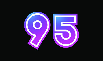 95 New Number Metaverse Color Purple Business