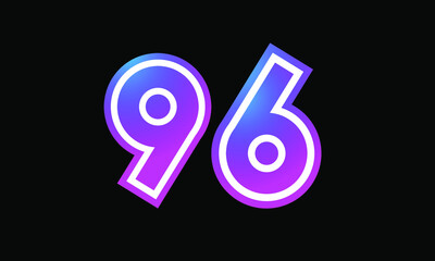 96 New Number Metaverse Color Purple Business
