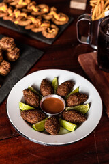 Perfect Burger Fried Chicken French Fries Bacon Barbecue Sauce Onion Rings Fast Food