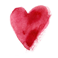 Antique Ruby, Red, Burgundy  heart. Element for design, holiday, postcard, poster, banner, illustration, web