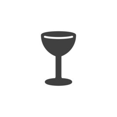 Champagne coupe glass vector icon - obrazy, fototapety, plakaty