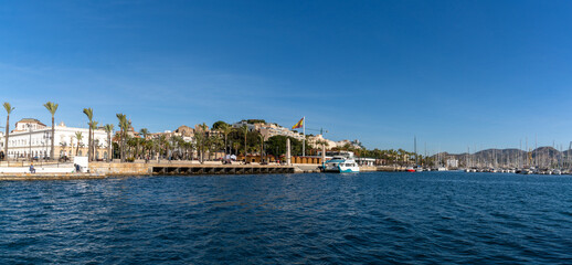 Fototapeta premium the Cartagena marina and port with many boats