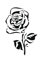 Silhouette roses and leaves. Flowers tattoo vector illustration.
Laser cutting template of openwork vector silhouette.
A card carved in vintage style for Valentine's Day.