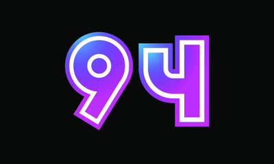 94 New Number Metaverse Color Purple Business