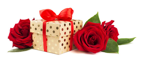 Valentine day gift and flowers