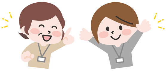 私服の女性スタッフ