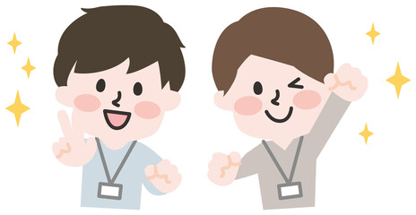 私服の男性スタッフ