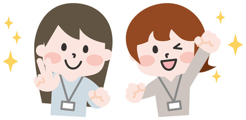 私服の女性スタッフ