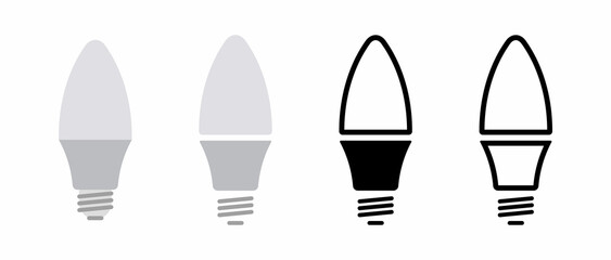lamp bulb idea icon. vector design isolated on white background.