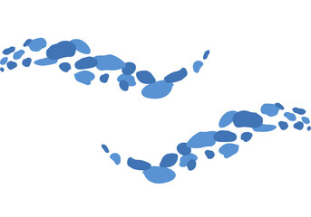 Abstract blue sea waves, glare and water breaks. Graphic flat illustration, element for design.