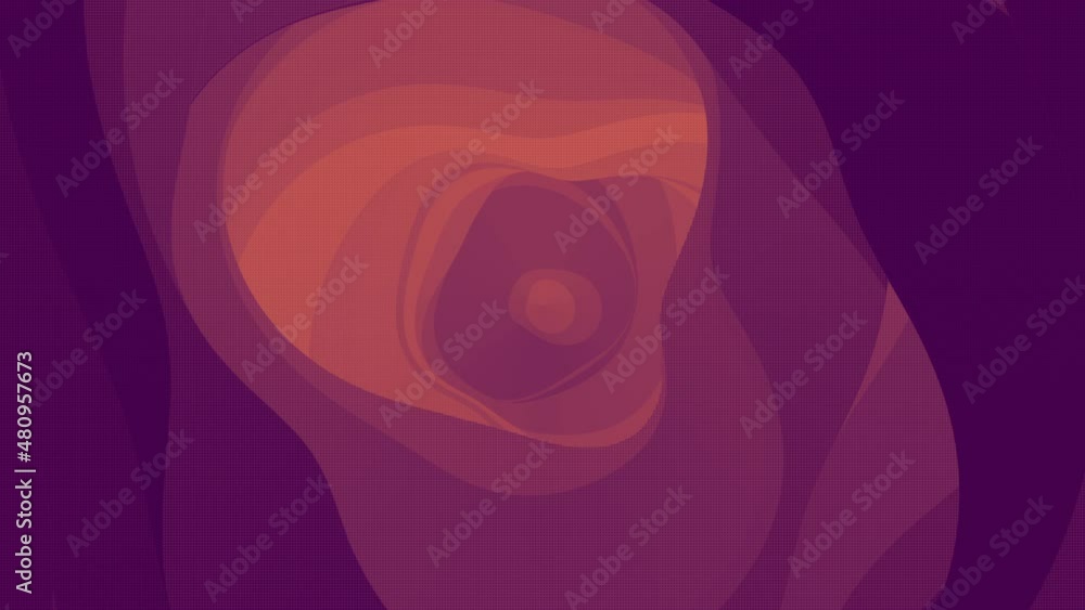 Aufkleber Abstract wavy moving colorful tunnel. 3d rendering loop animation 4K UHD