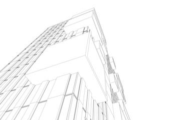 architectural sketch of a building