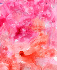 Fototapeta premium Fashionable image. Contemporary art. Beautiful pink watercolor texture