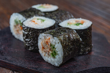 Japanese sushi - fast food. Asian traditional snack