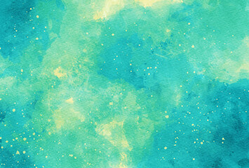 背景素材_水彩テクスチャ_緑