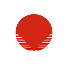 Abstract red icon, logo. Isolated on white background vector illustration.