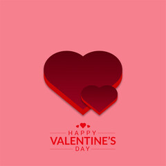 Happy valentines day wishes greeting card design Free illustration