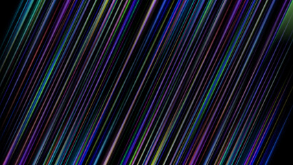 Abstract neon multicolored glowing linear background.