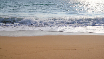 Fototapeta na wymiar Ocean sea wave on sandy beach