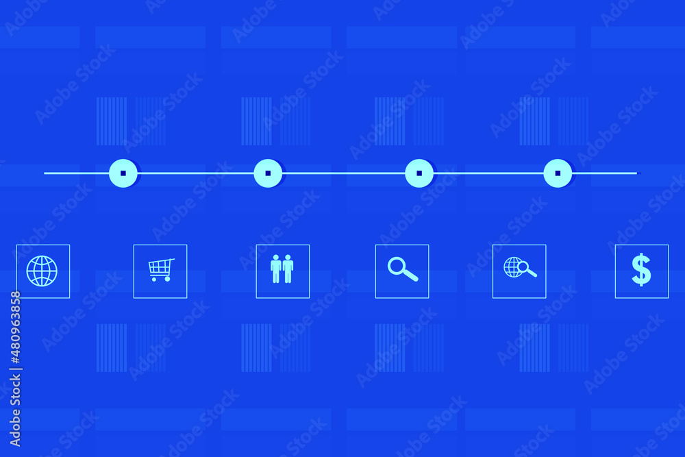 Poster 2d digital abstract business networking background