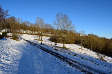 Drei Maare Weg im Schnee