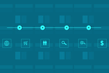 2D Digital Abstract Business Networking background