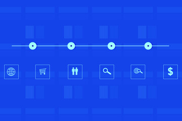 2D Digital Abstract Business Networking background