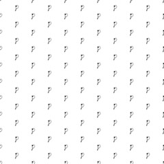 Square seamless background pattern from black tennis symbols. The pattern is evenly filled. Vector illustration on white background