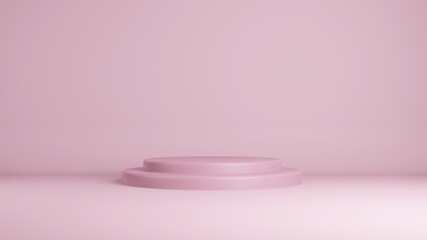 sale podium, pink stage to show your produce in studio and display in showroom, Special offer composition concept
