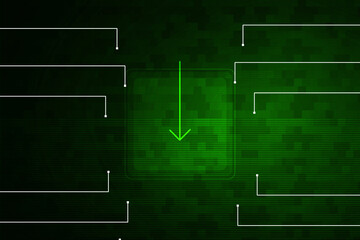 2d rendering Downloading arrow icon