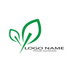leaf logo icon vector design template