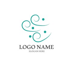 Naklejka premium Wind icon vector illustration design