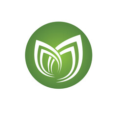 leaf logo icon vector design template