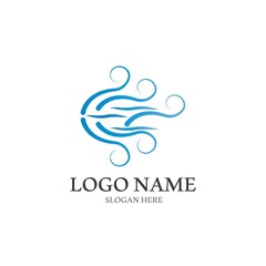 Obraz premium Wind icon vector illustration design