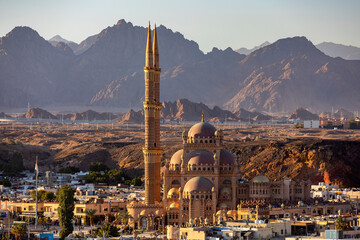 Egypt. Sharm el-Sheikh. Al-Sahaba Mosque in the Old Town area.